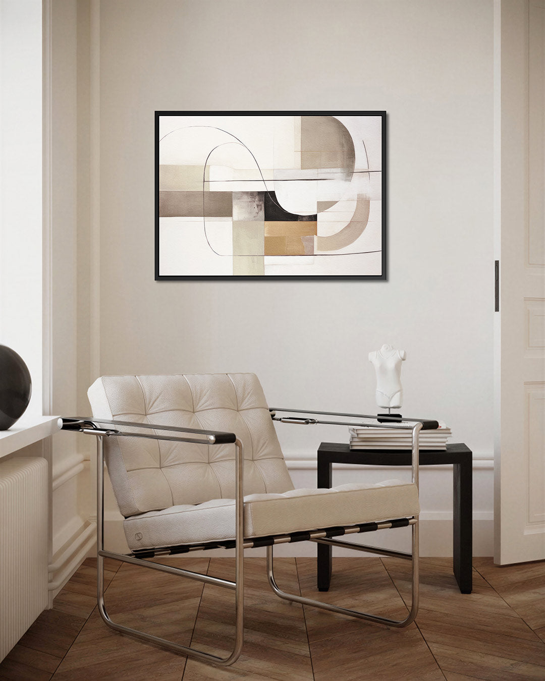 Geometrische lijnen compositie Kunstwerk