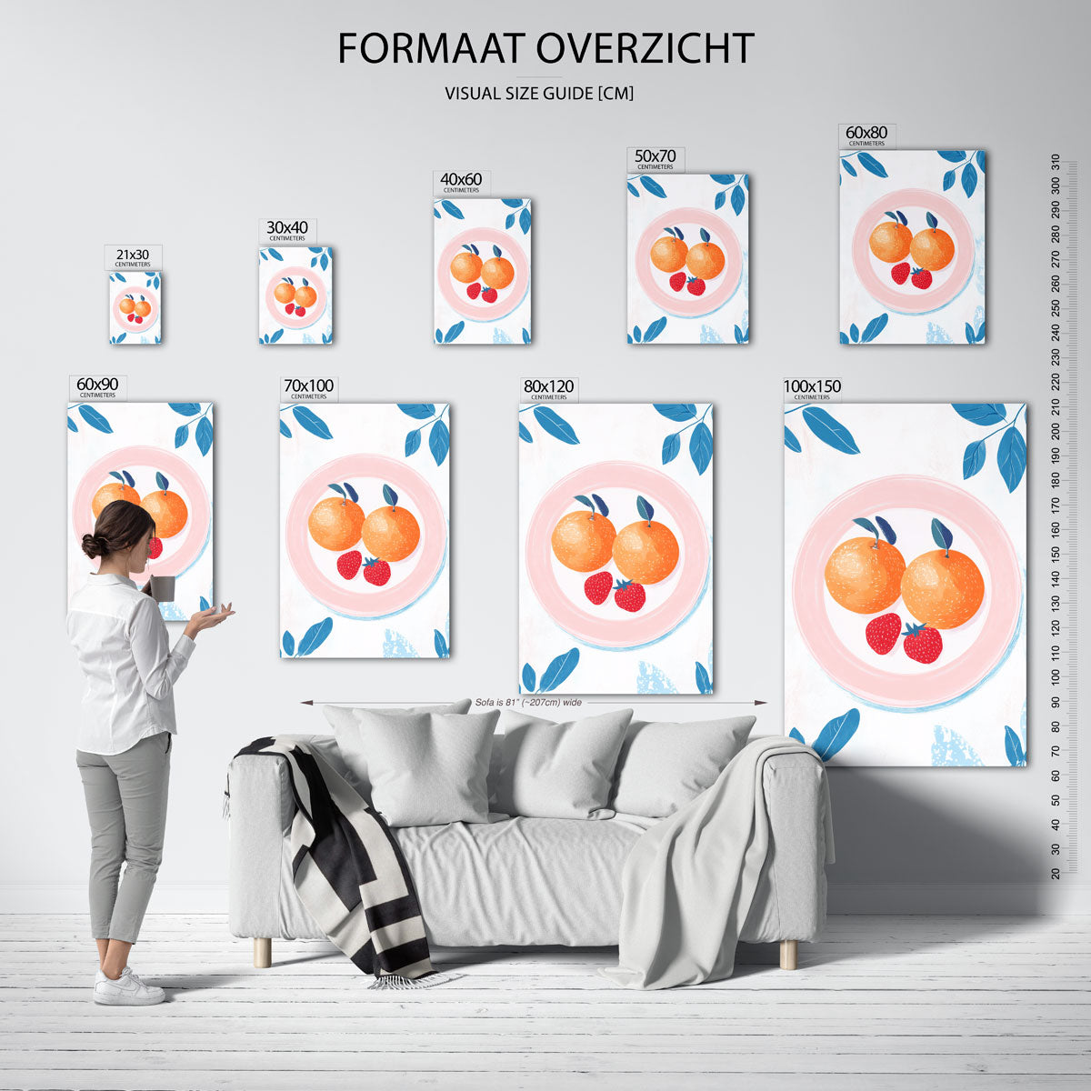 Fruit op bord Poster