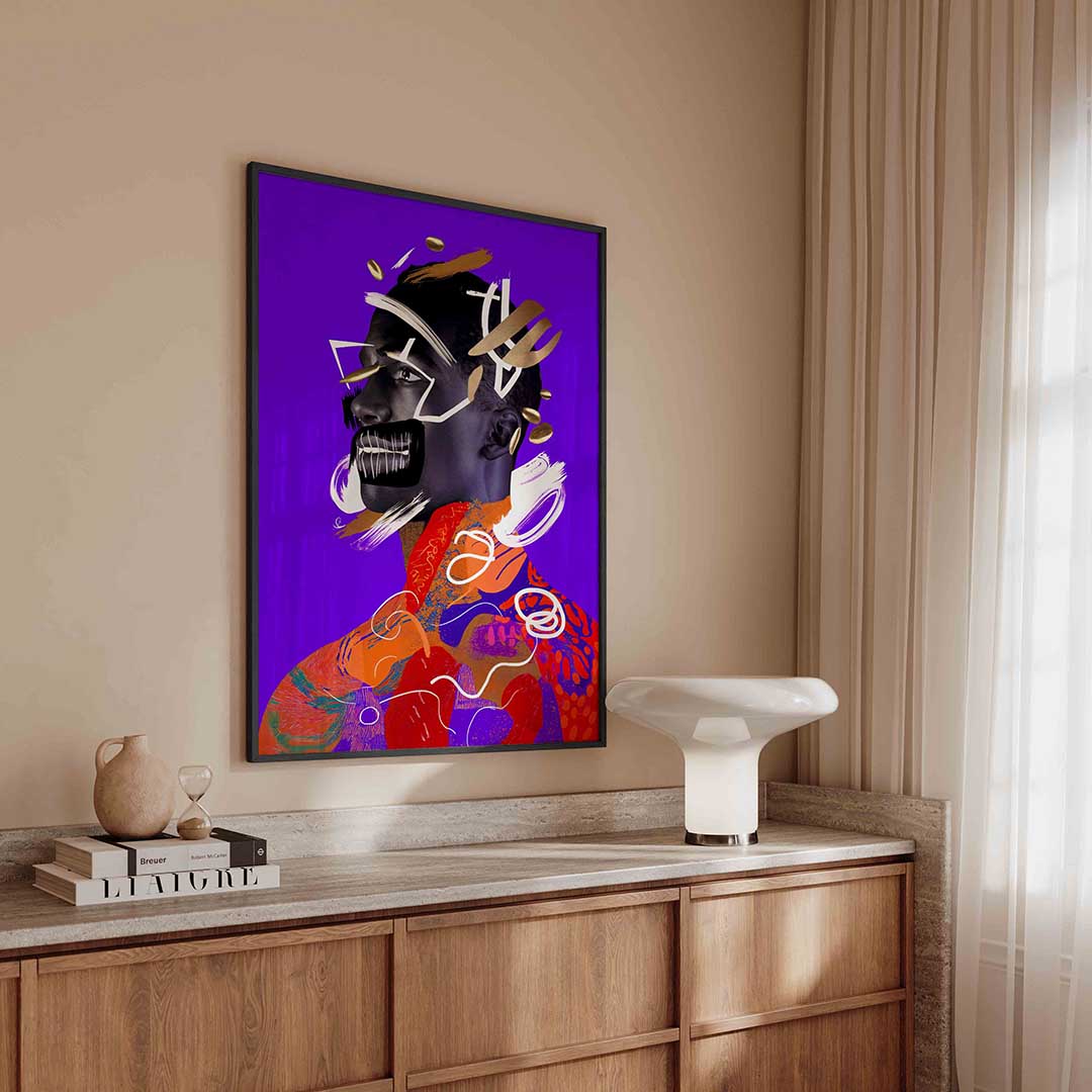 Abstracte gezichten Poster
