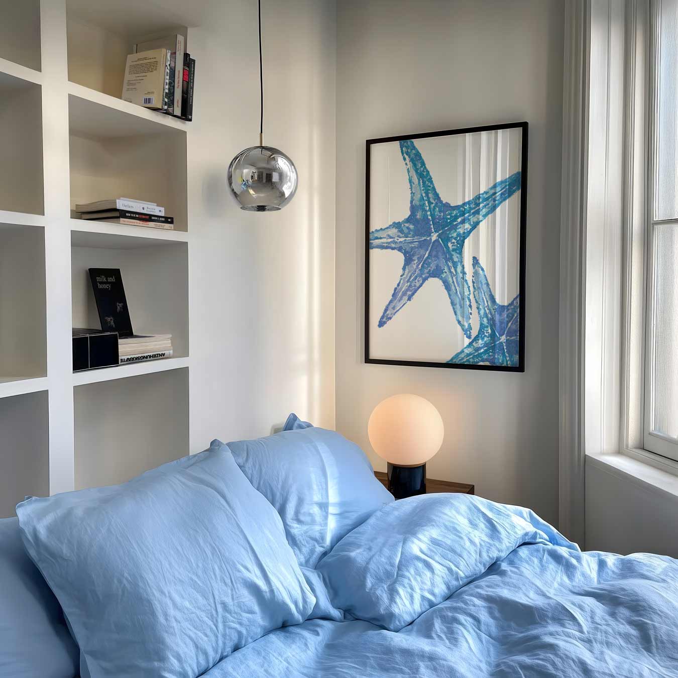 Blauwe Zeesterren Poster-WallArtistic