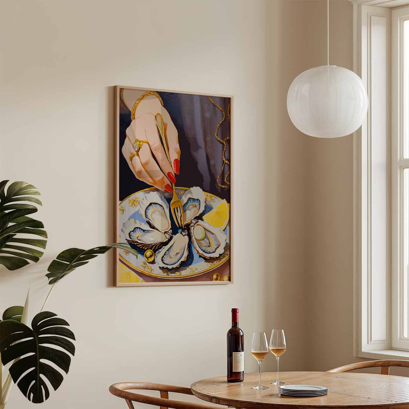 Elegant Oyster Diner Poster-WallArtistic
