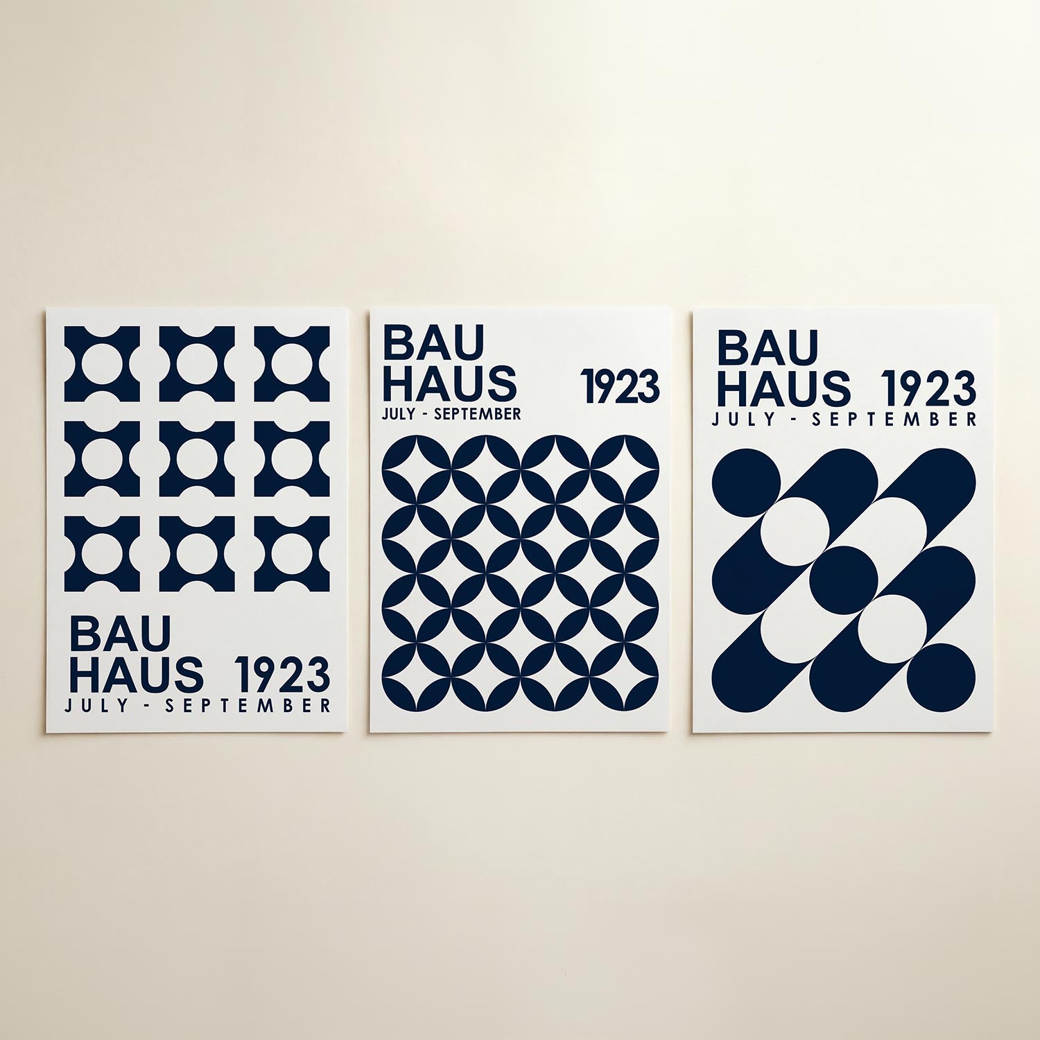 Cirkelpatroon en tekst Posterset