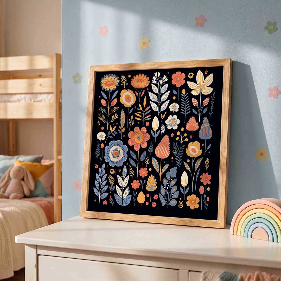 Bloemen en bladeren Poster
