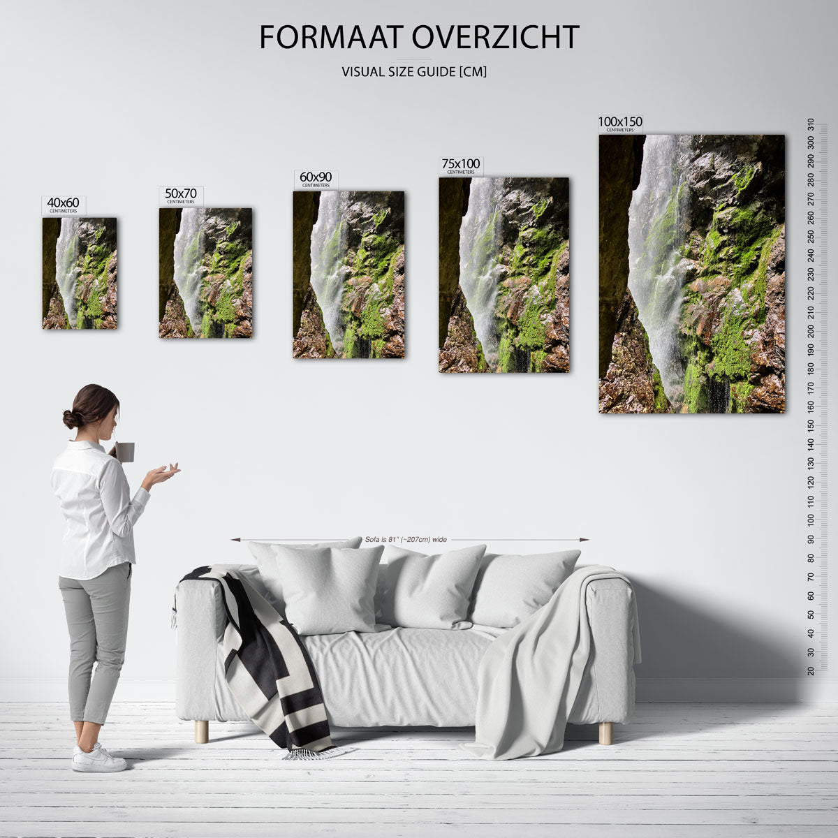 Natuurlijke waterval Kunstwerk