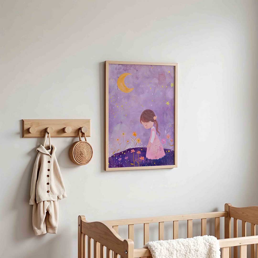 Meisje met bloemen Poster