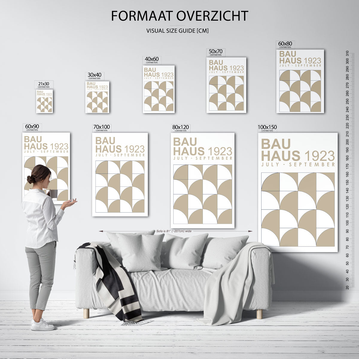 Vormritme en lijnen Poster