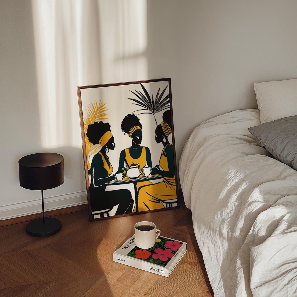 Vrouwelijke Vriendschap aan Tafel Poster-WallArtistic