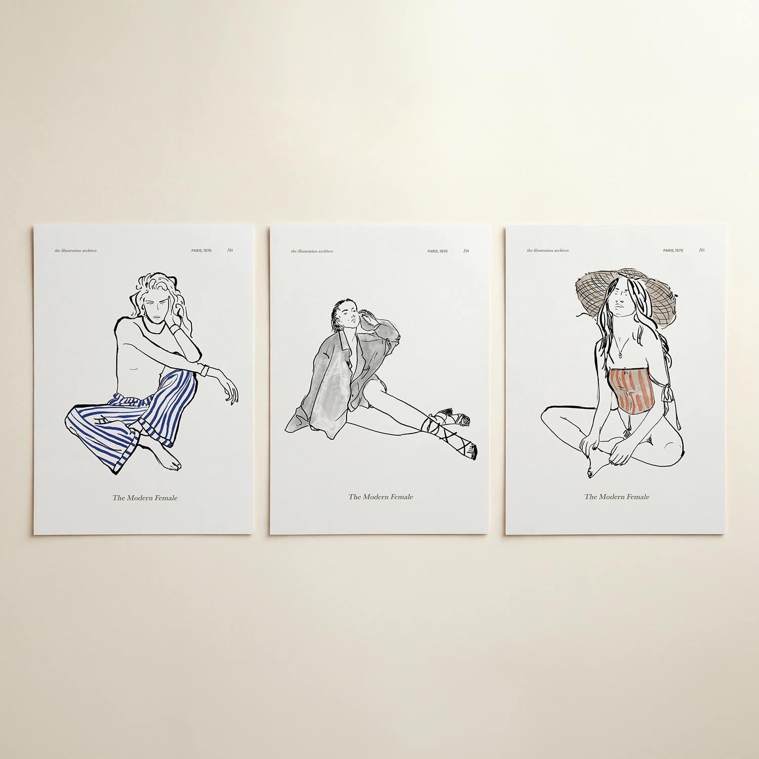 Lijnen en strepen Posterset