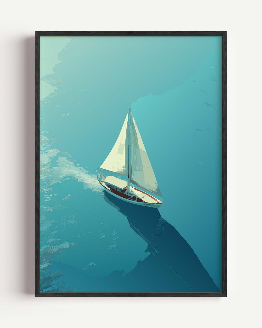 Zeilboot in de Zonsondergang Poster-WallArtistic