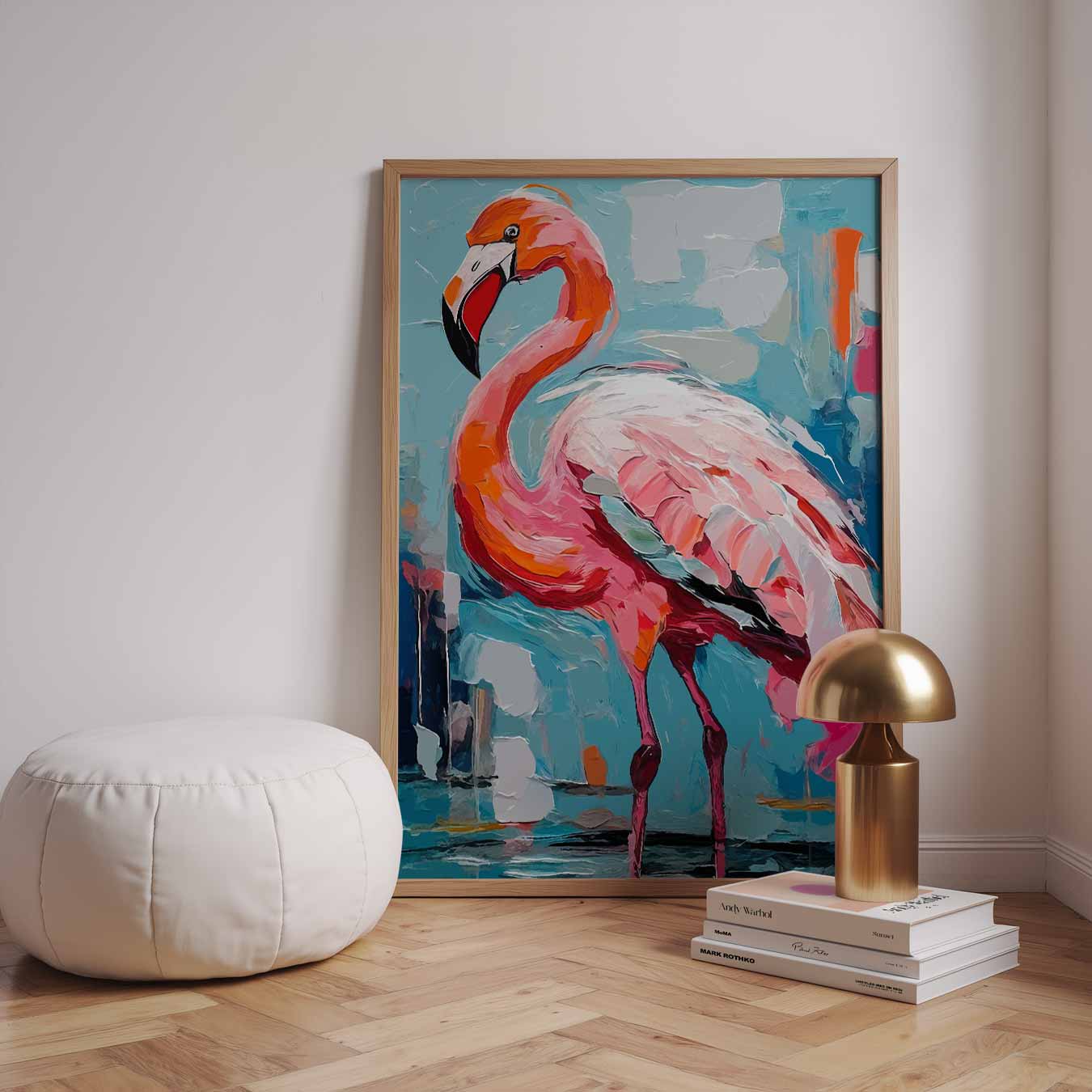 Kleurrijke Flamingo Wanddecoratie Poster-WallArtistic