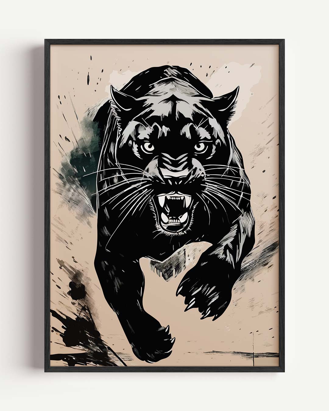 Stoere Panter Wandkunst Poster-WallArtistic