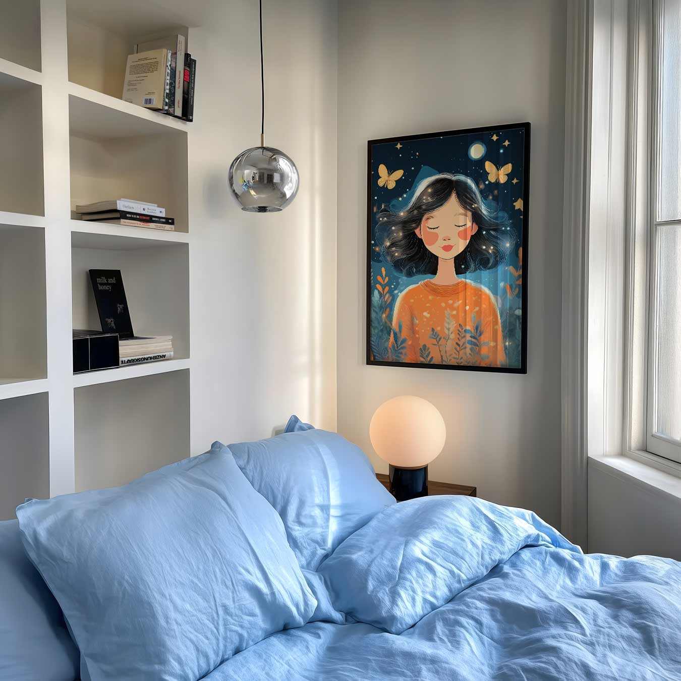 Dromerige Nachtvlinder Poster-WallArtistic
