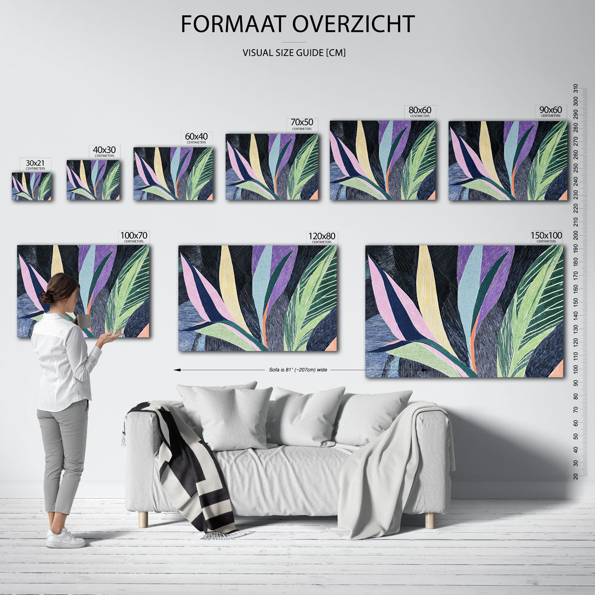 Bladeren en vormen Poster