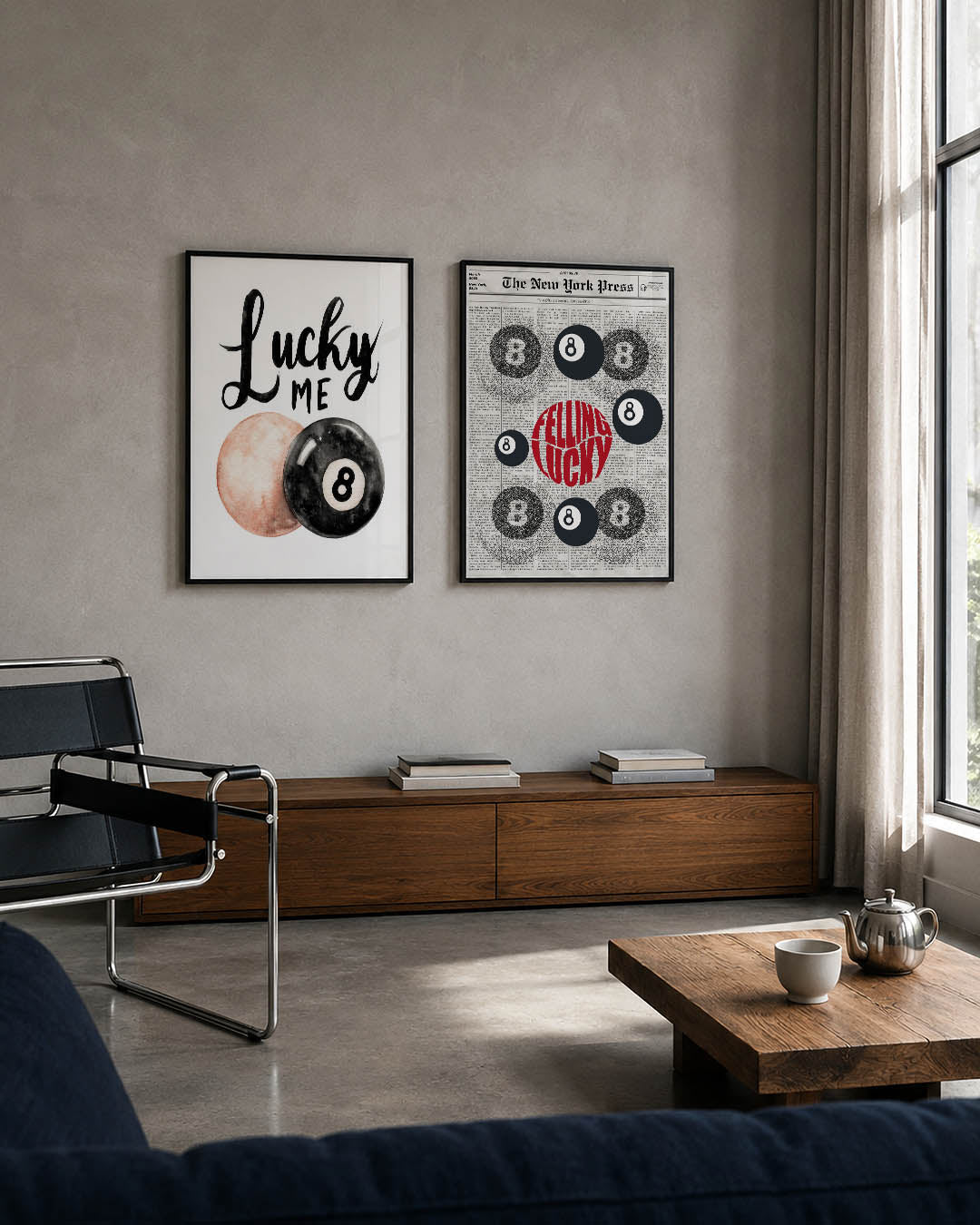 Speelse tekst en vormen Posterset