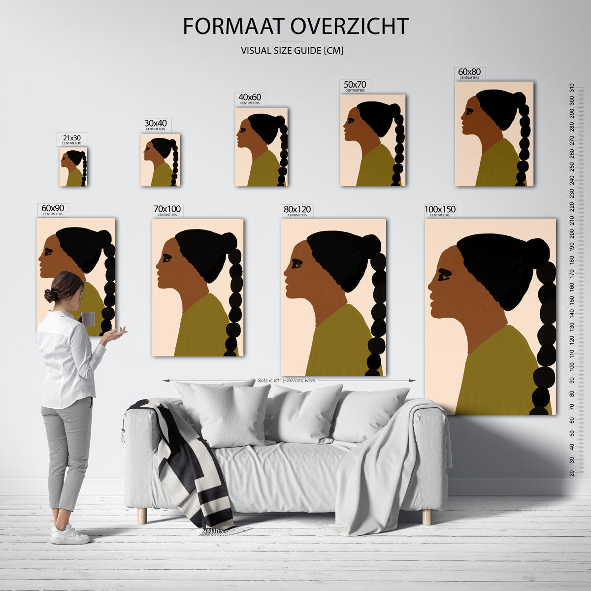 Profiel van vrouw Poster