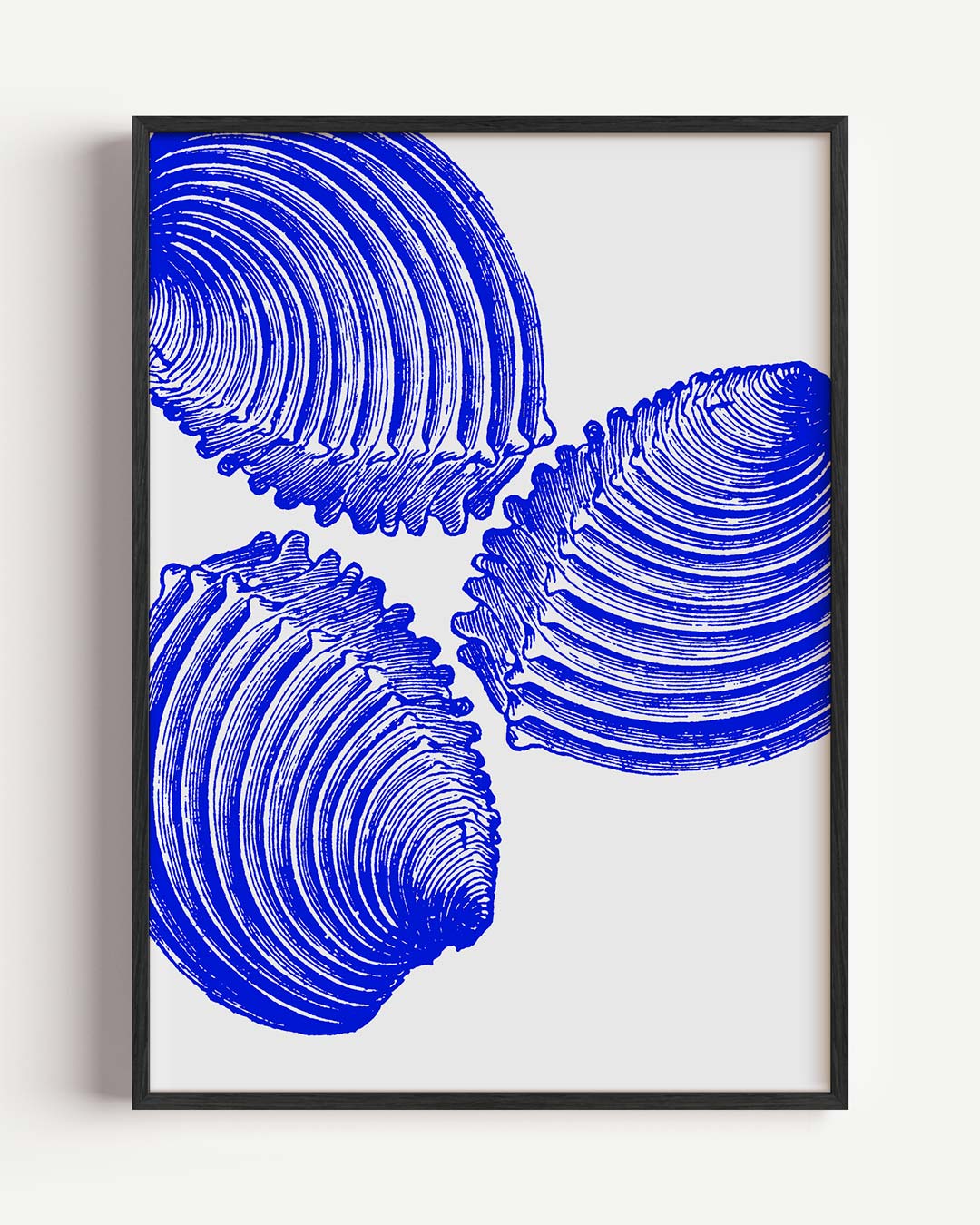 Moderne Blauwe Schelpenkunst Poster-WallArtistic