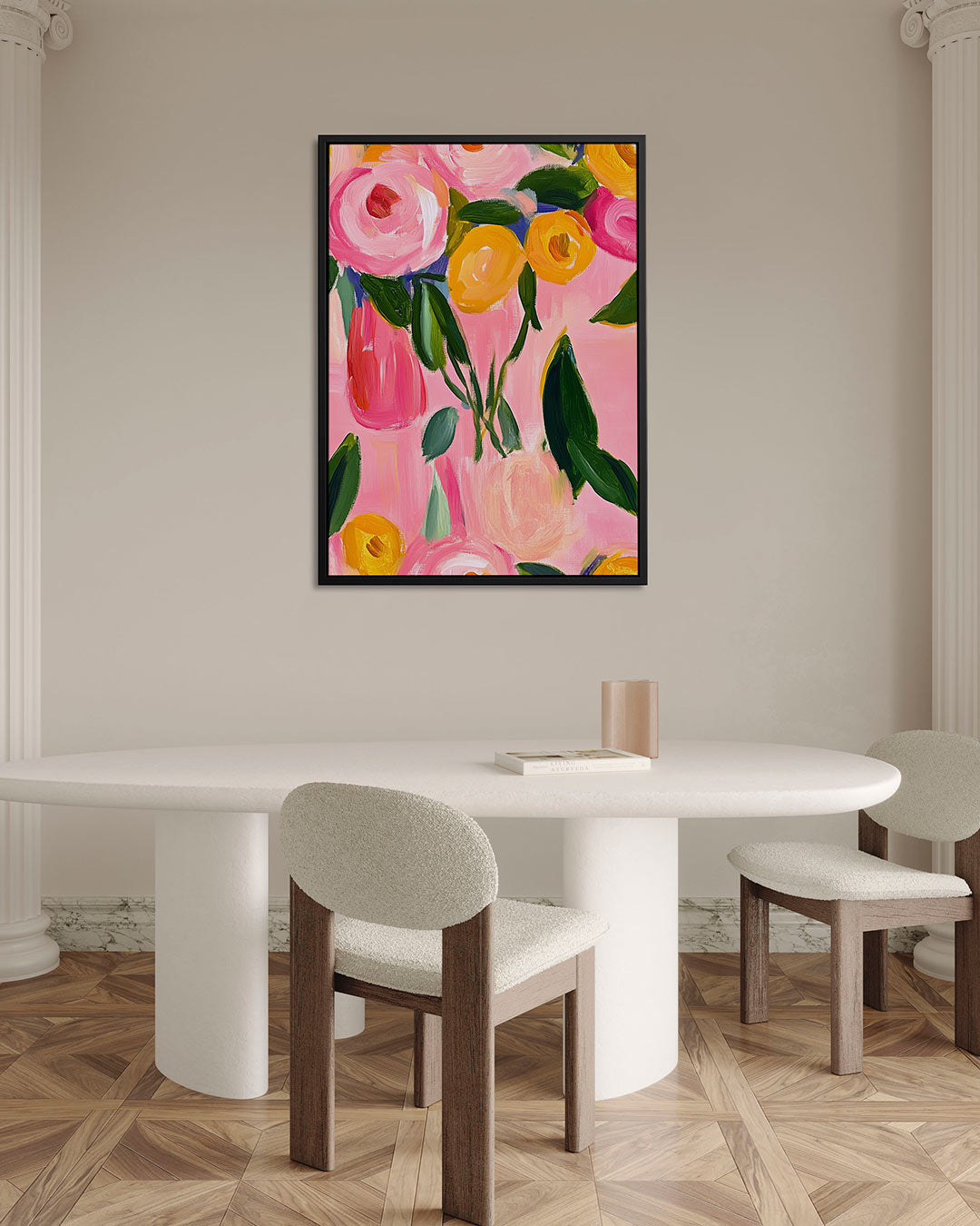Bloemrijke kleurenexplosie Kunstwerk