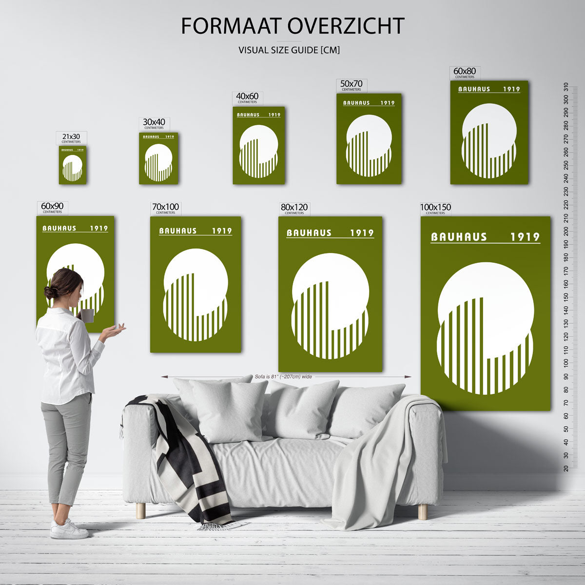 Cirkel en strepen Poster