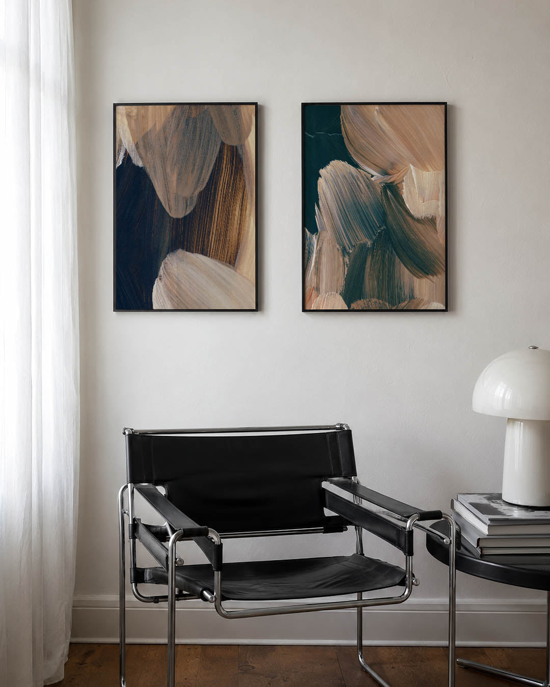 Vloeiende kleurvlakken Posterset