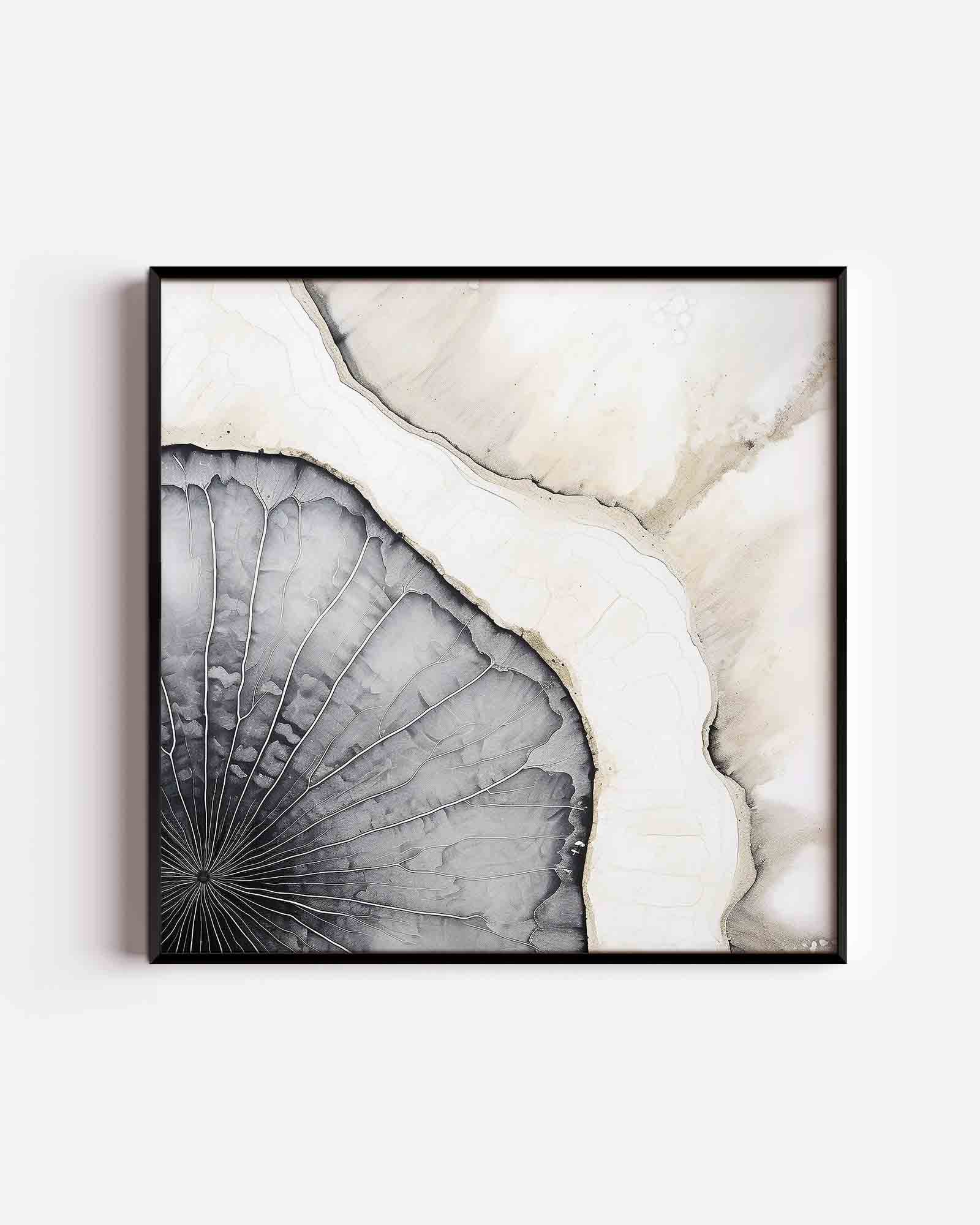 Abstracte zwart wit lijnen Poster