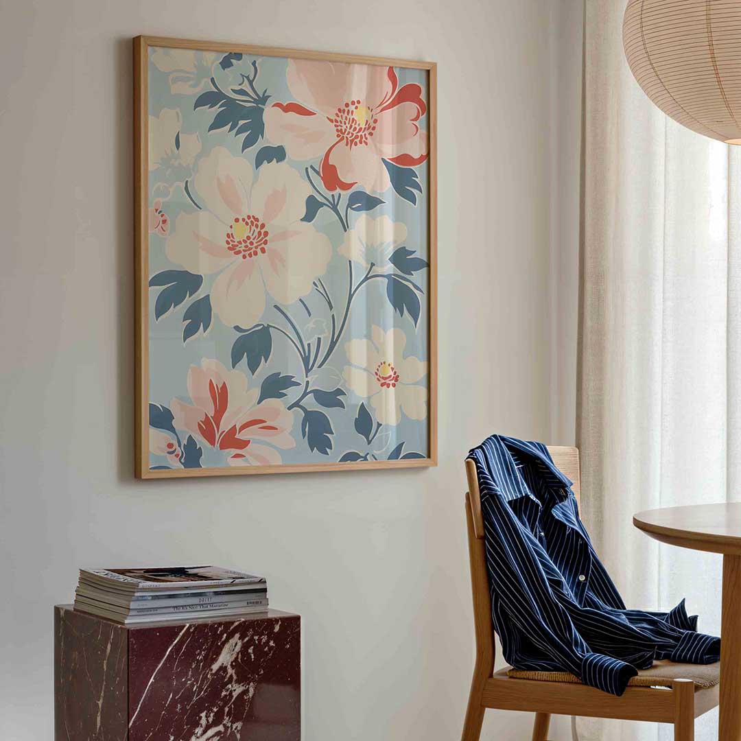 Bloemen en bladeren Poster