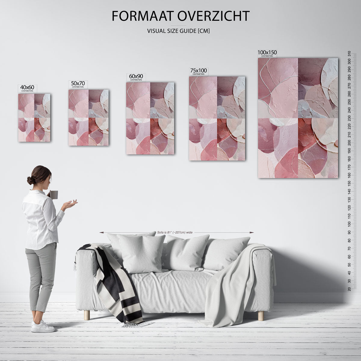 Organische vormen compositie Kunstwerk