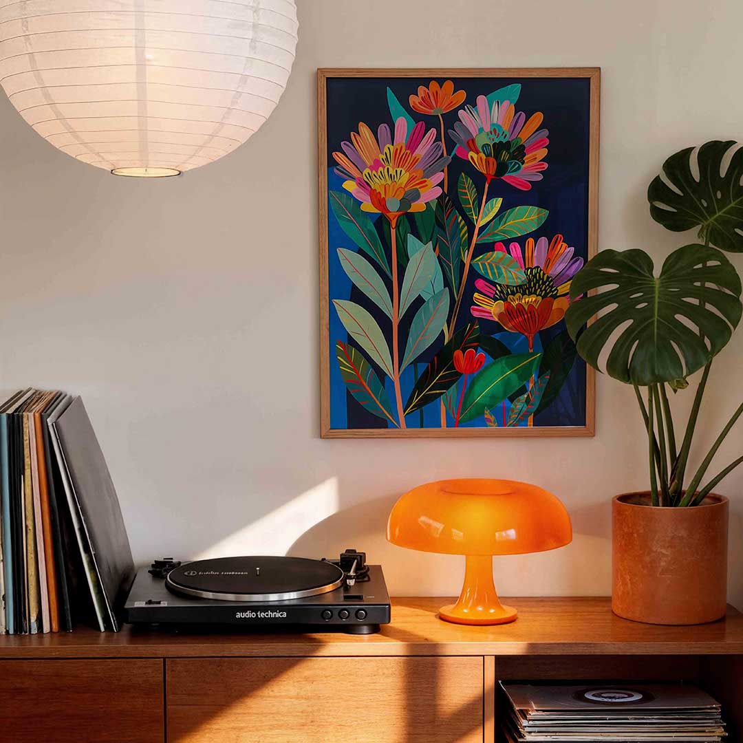 Bloemen en bladeren Poster