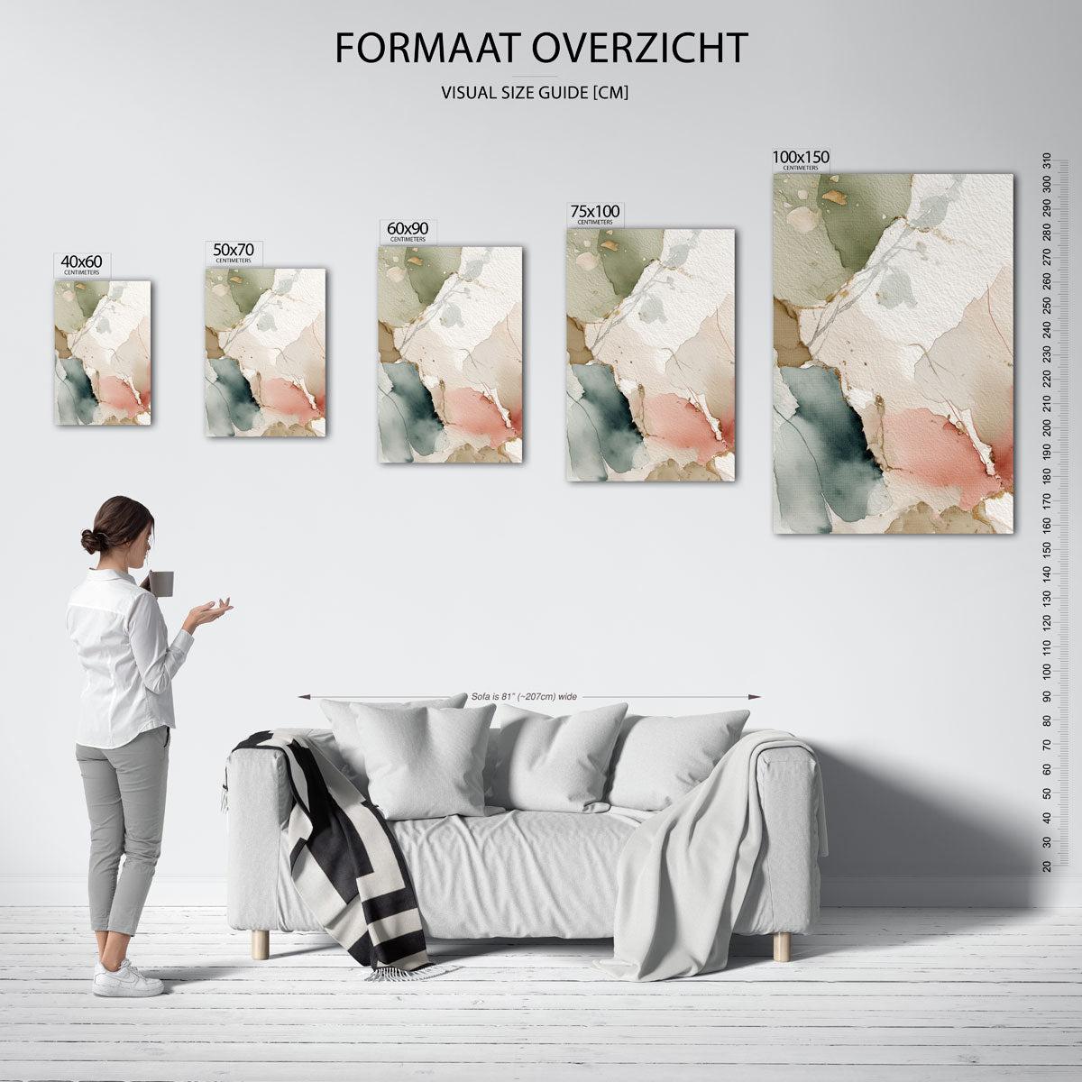 Compositie van vormen Kunstwerk