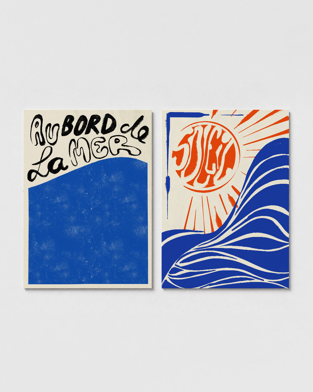 Golvend blauw Posterset