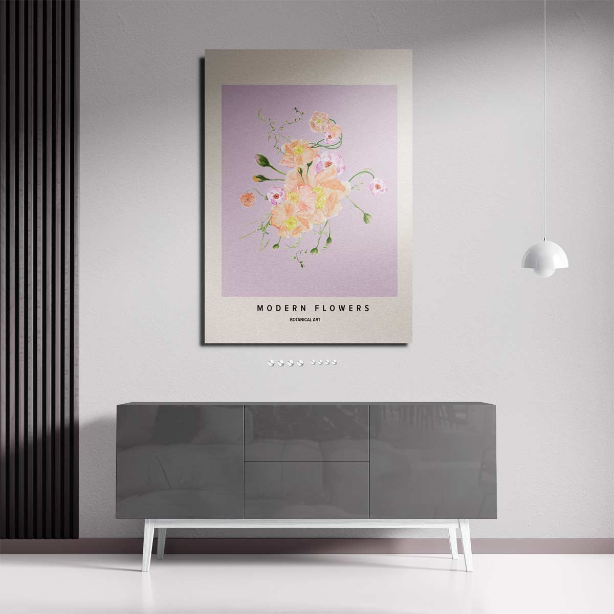 Moderne Bloemen Botanische Kunst Kunstwerk-canvas-dibond-plexiglas-wanddecoratie-WallArtistic