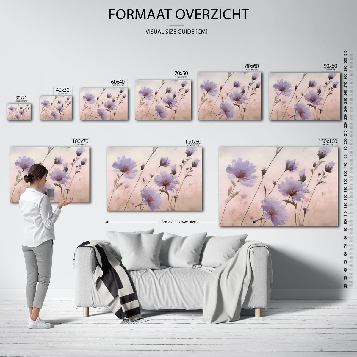 Bloemen in pastel Poster