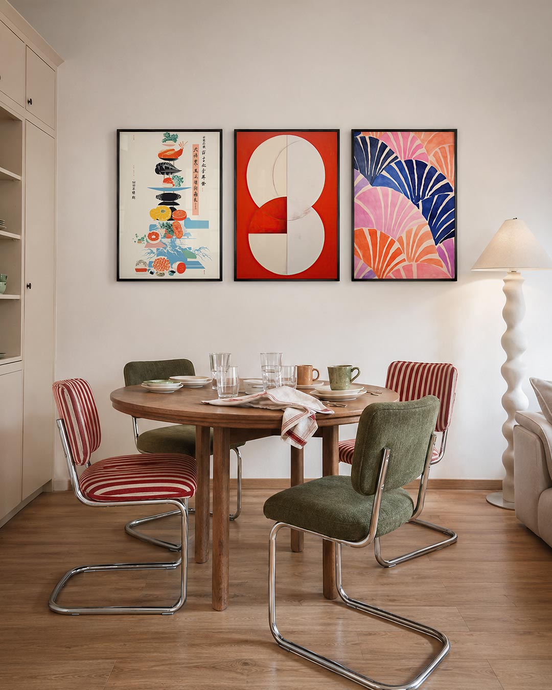 Kleurrijke stapeling Posterset