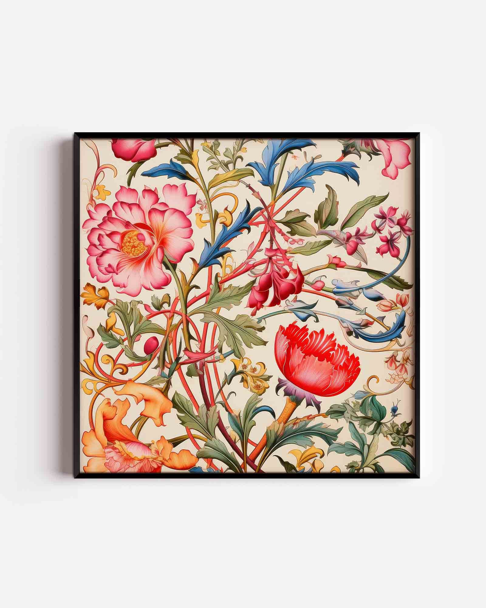 Bloemen en bladeren Poster