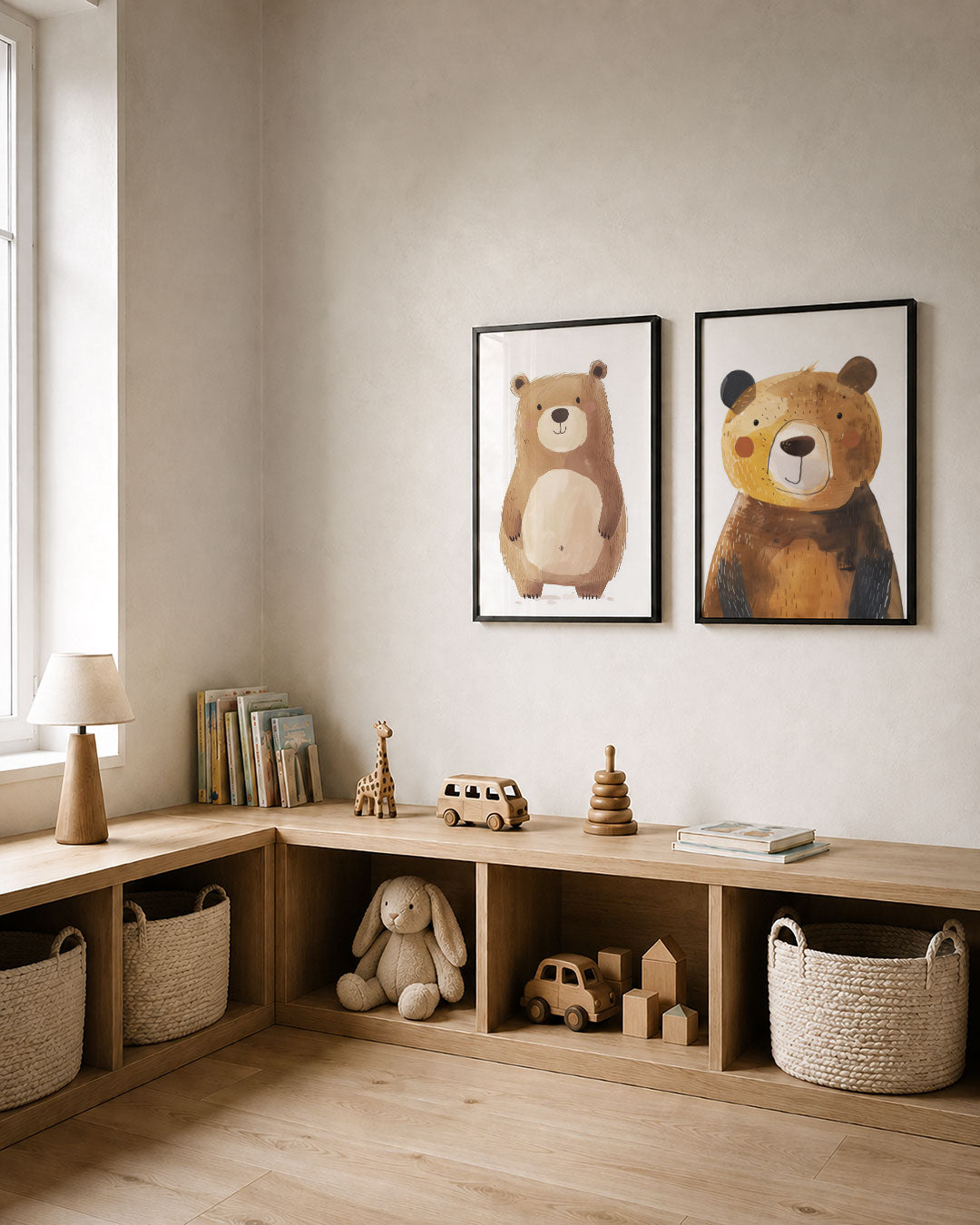 Vrolijke beervorm Posterset