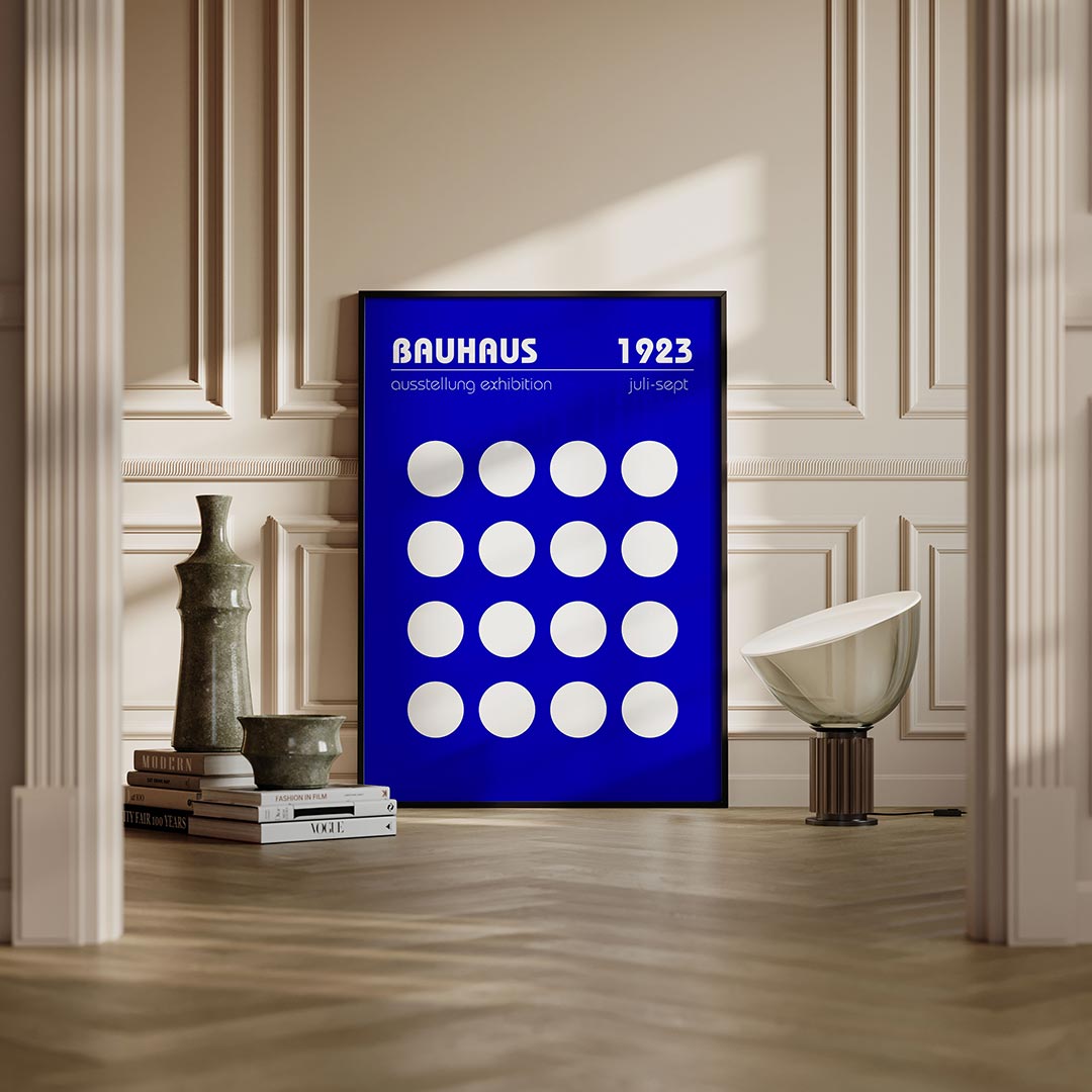 Cirkelpatroon blauw Poster