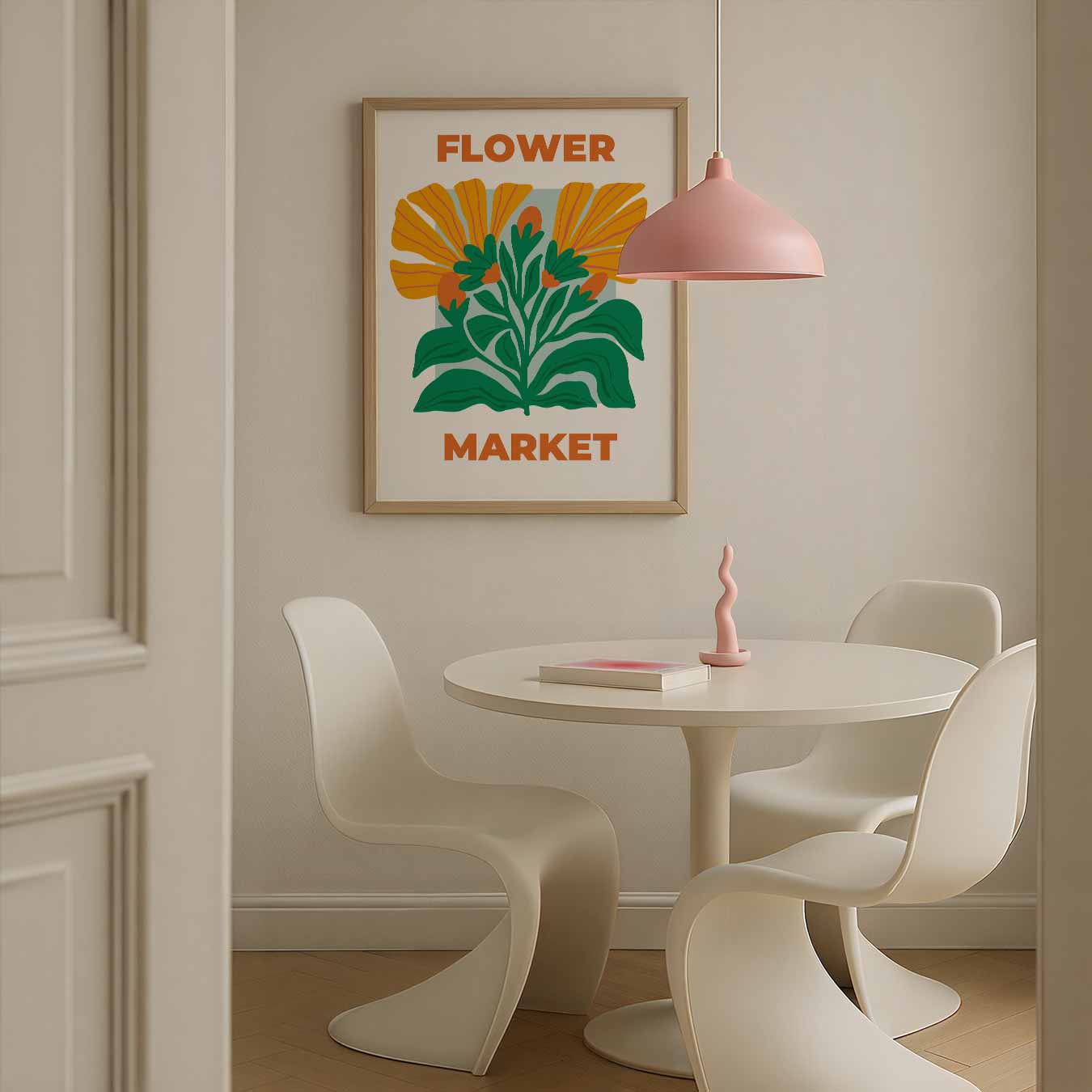 Kleurrijke Bloemenmarkt Poster-WallArtistic