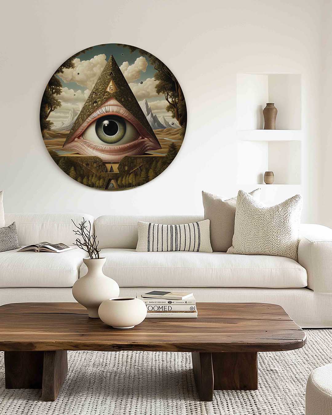 Oog en piramide Muurcirkel