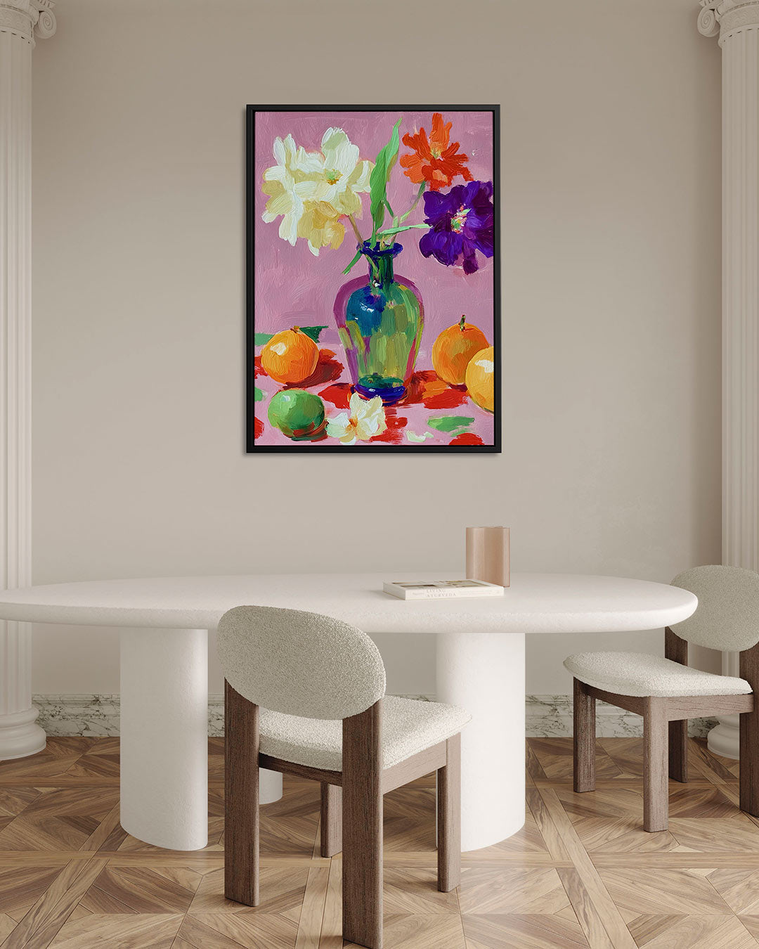 Kleurrijke bloemenvorm Kunstwerk