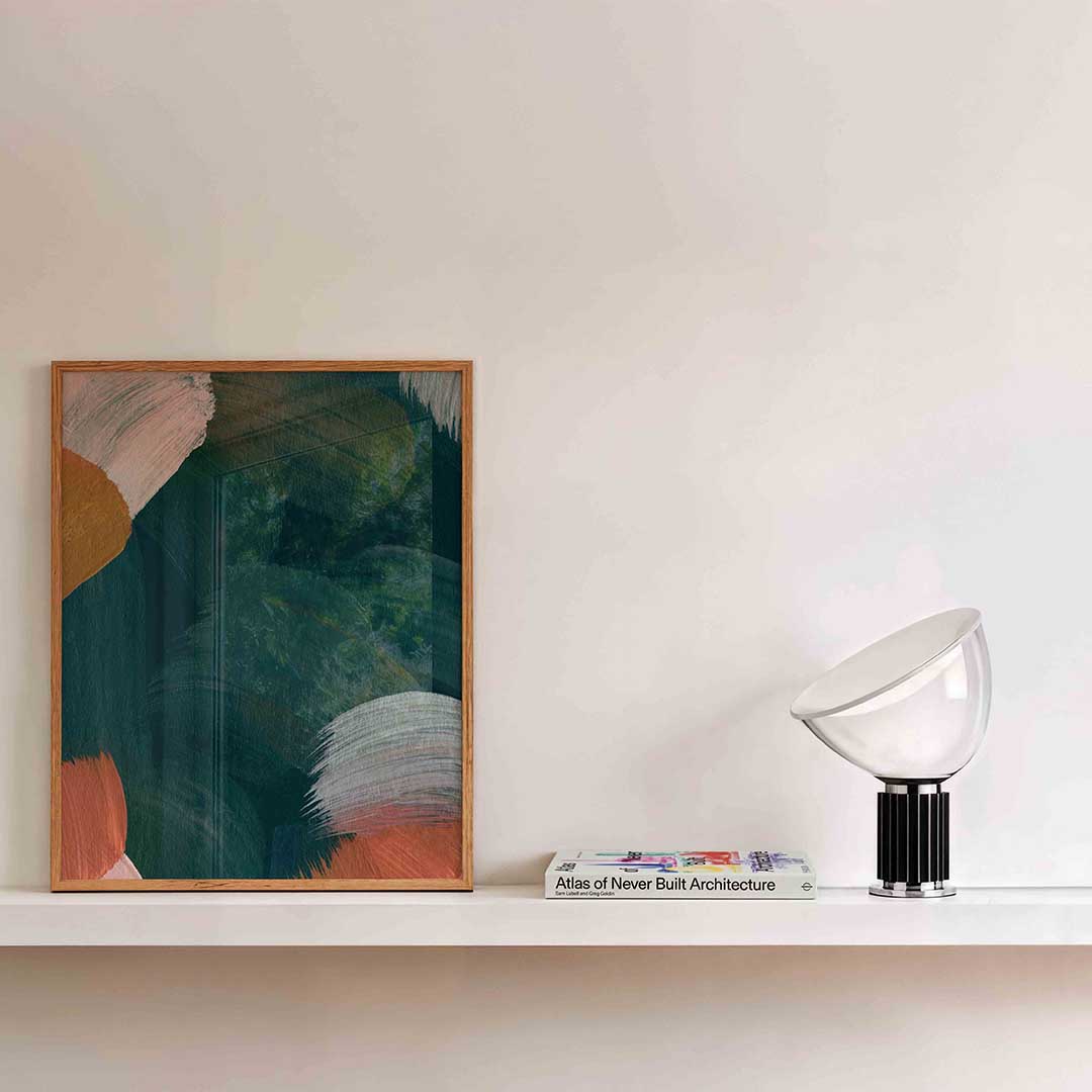 Abstracte penseelstreken Poster