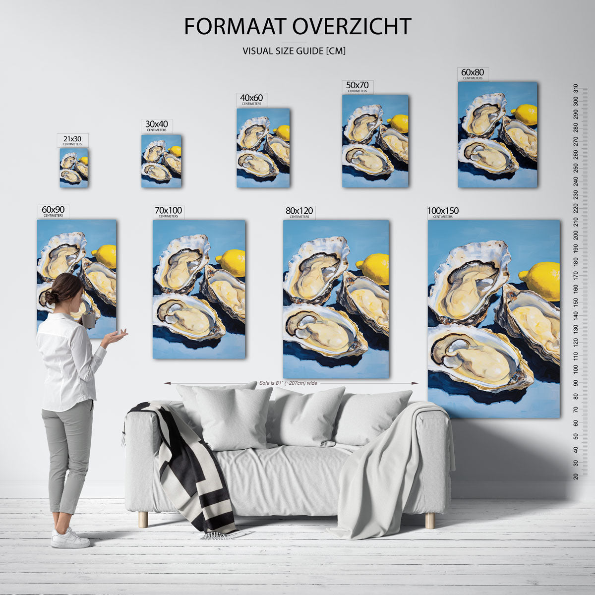 Oesters en citroen Poster