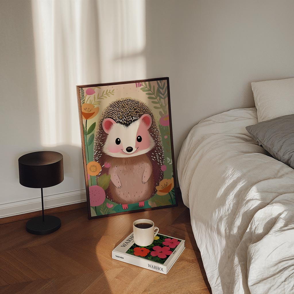 Schattige Egel Tuinposter-WallArtistic