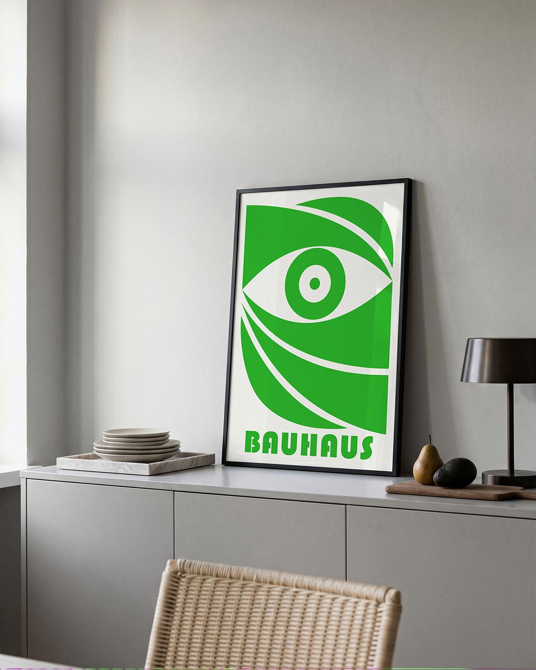 Oogvorm en lijnen Poster
