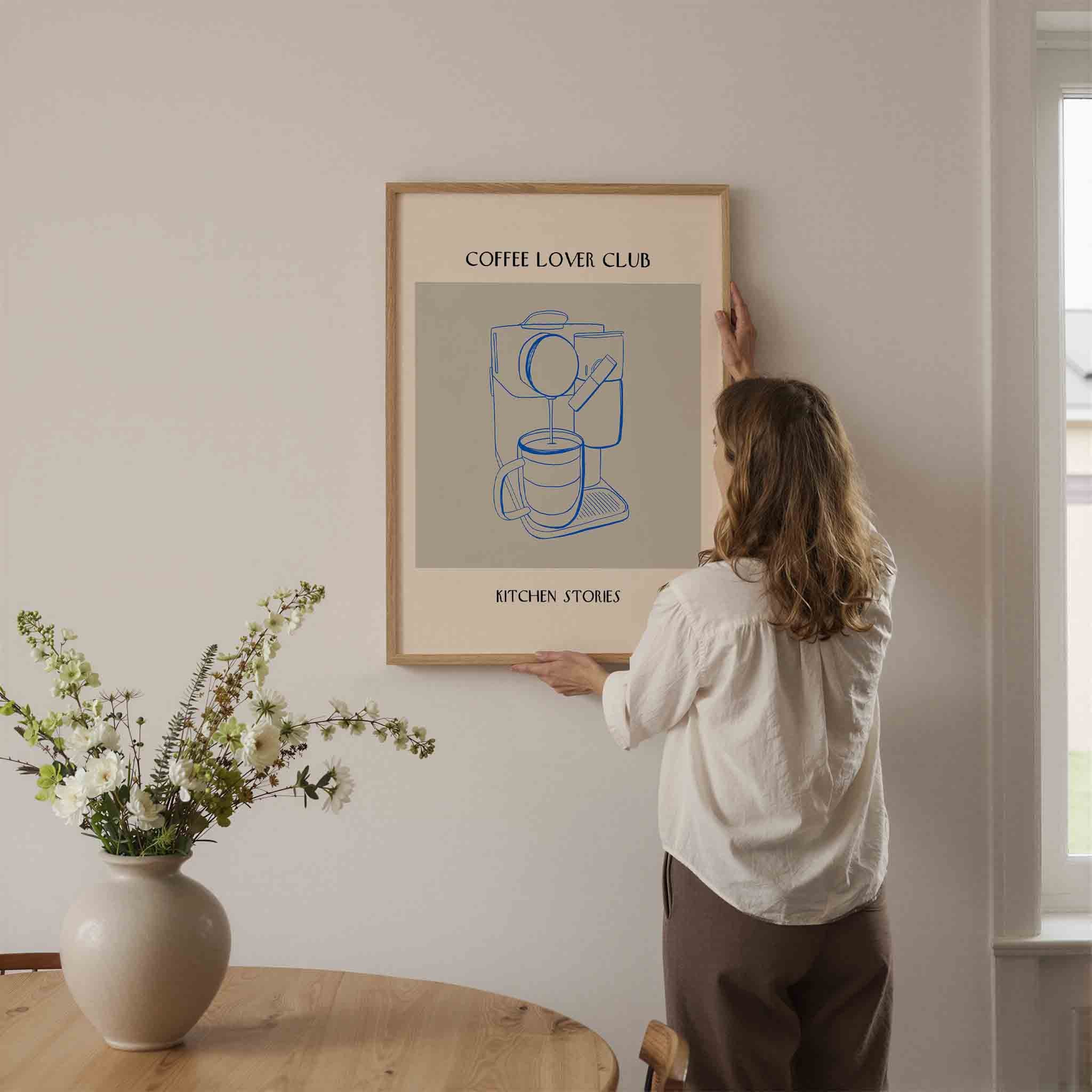 Koffiemachine schets Poster