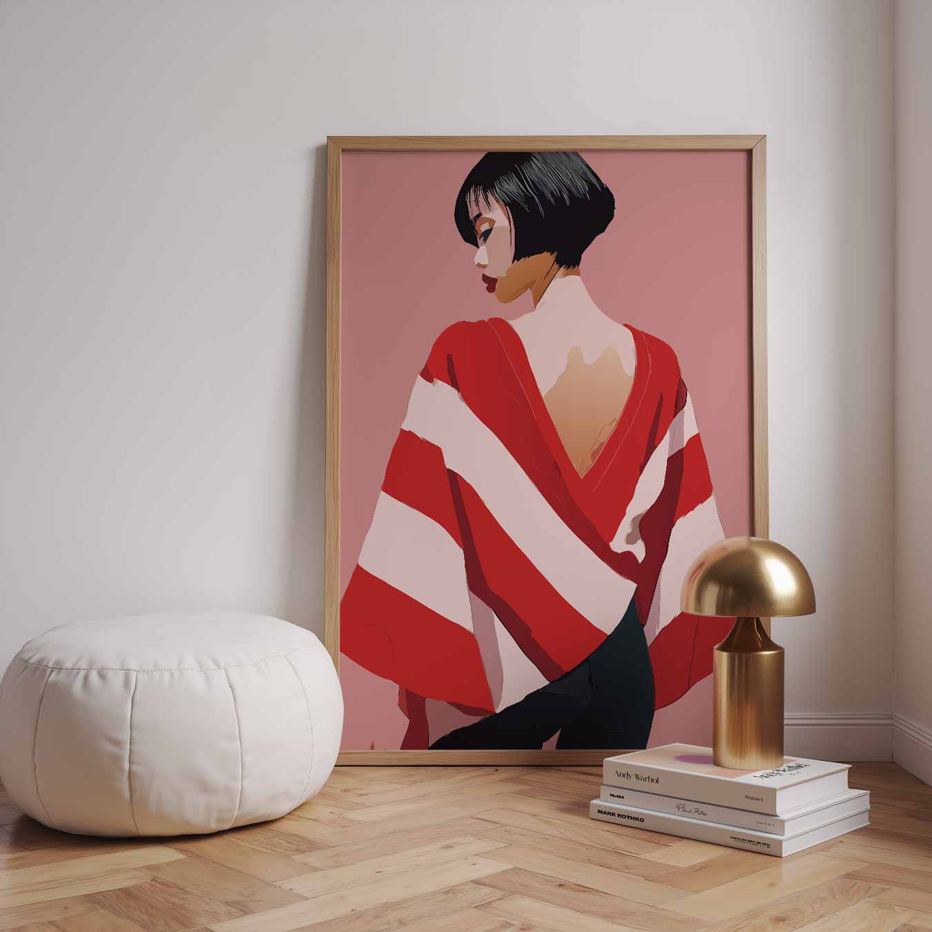 Stijlvolle Retro-Chique Vrouw Poster-WallArtistic