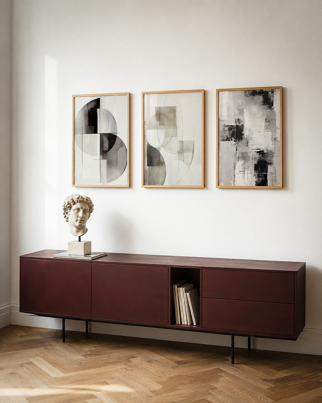 Zwart wit cirkelspel Posterset