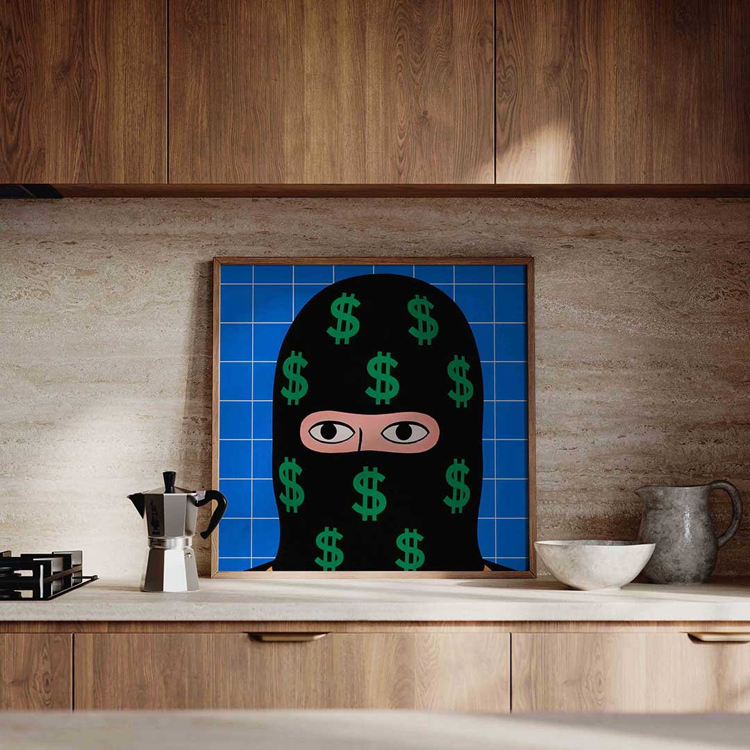 Masker met dollartekens Poster