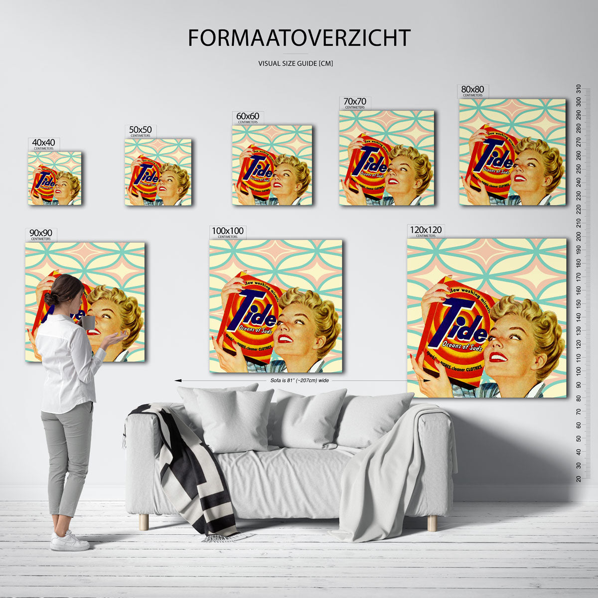 Vrouw met wasmiddel Poster