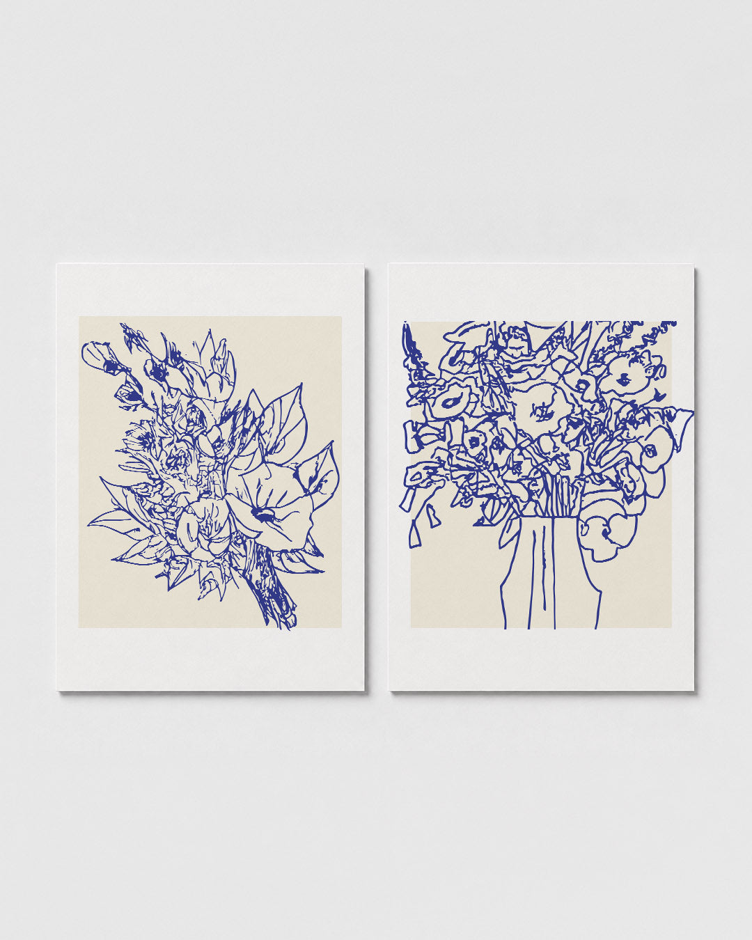 Bloemrijke lijnen Posterset