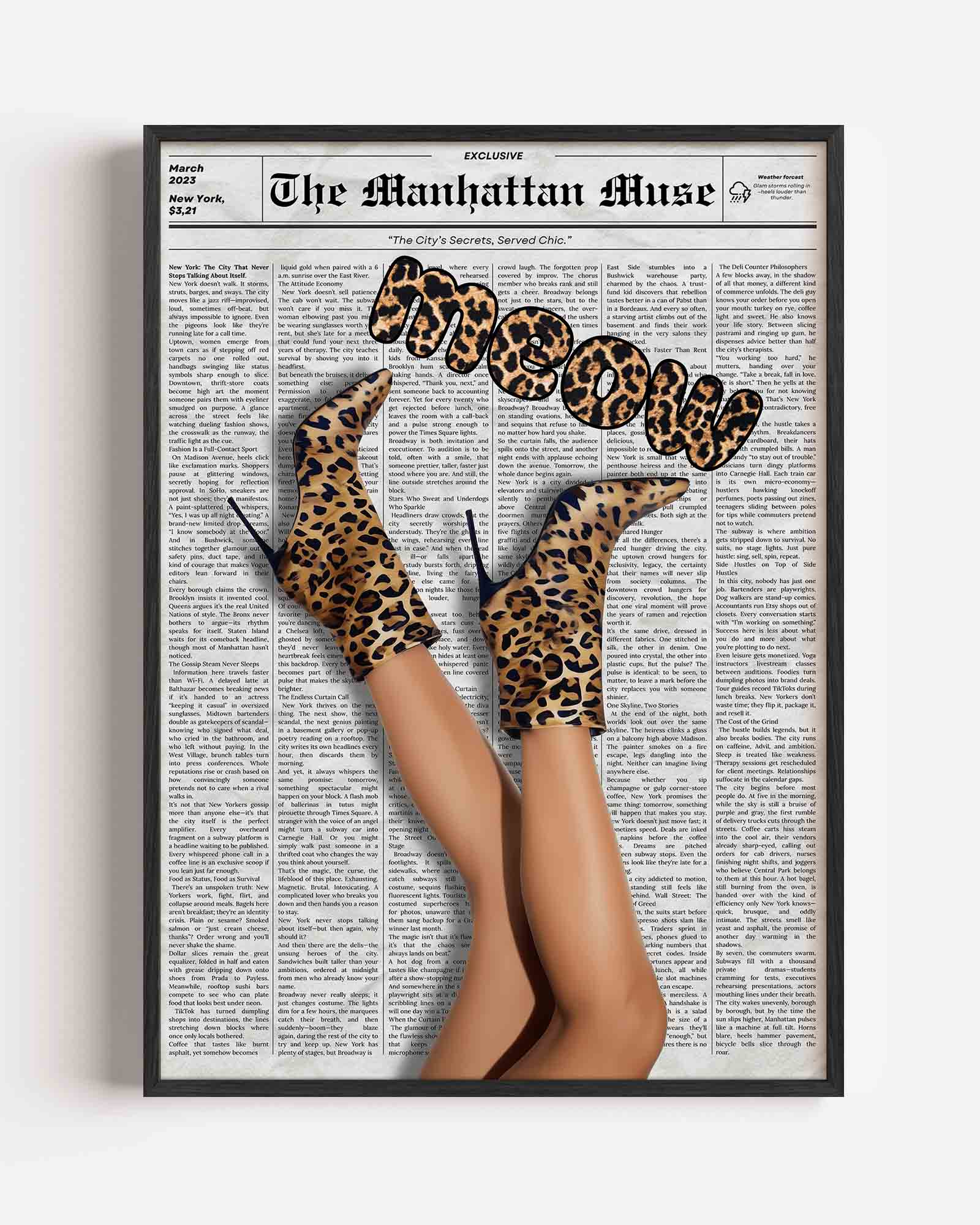 Luipaardprint laarzen Poster