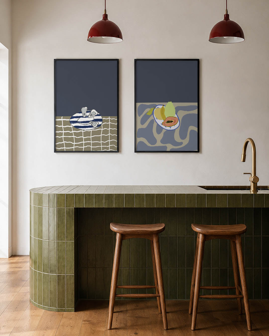 Kleurrijke tafelsetting Posterset